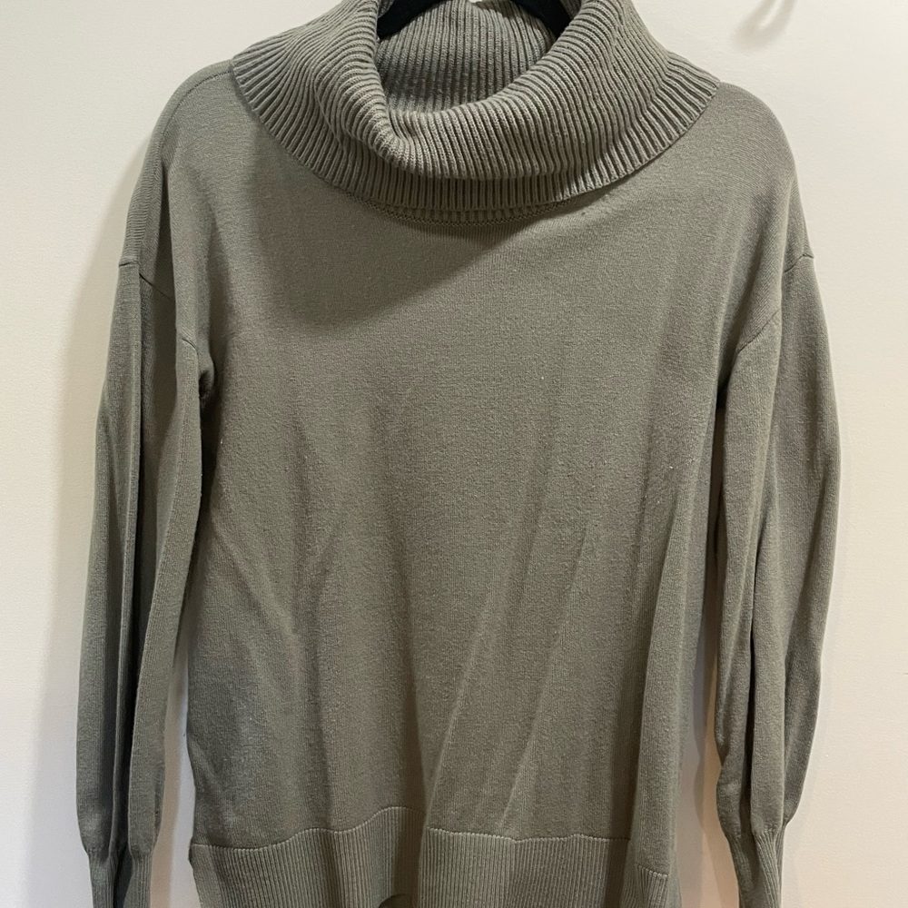 LOFT Sage Green Cowl Neck Sweater